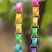 Neon Rainbow Chain Earrings - Paper Quilled Eco Friendly Jewelry, Artisan Jewelry
