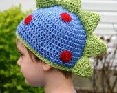 Dinosaur Hat PDF CROCHET PATTERN - No Sew Spikes