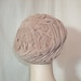Soft velvet hat in pale salmon