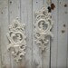 ornate candle wall sconces pair (2) Syroco Heirloom White sconces