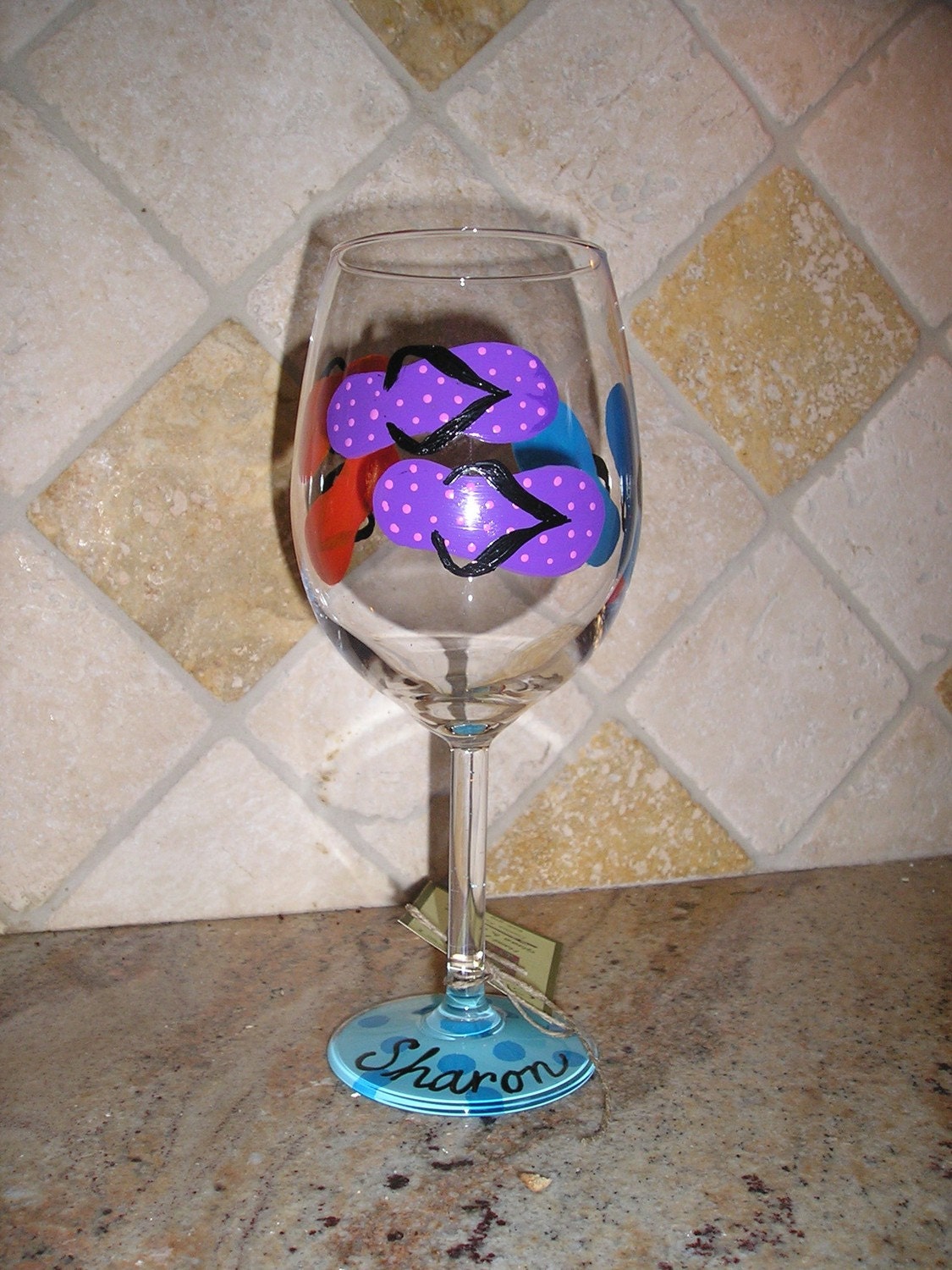 Flip Flop Wine Glass