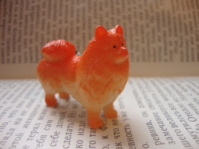 Orange Pomeranian Brooch Pin - Zwergspitz - Pom Pom - Dog Badge