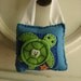 Tooth Fairy Pillow Whimsical Hand made Sea Turtle Tooth Fairy PilloW
