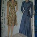 Vintage Simplicity 1940's House Coat Robe and Dress