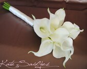 Cream Calla Lily Real Touch Wedding Bouquet