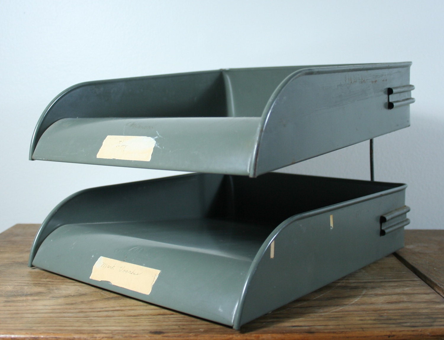 Two Tier GW Metal Paper Tray by justinnardy on Etsy
