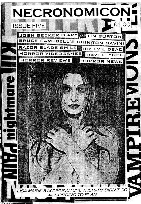 NECRONOMICON Issue 5 UK horror fanzine zine Tim Burton Evil Dead David Lynch