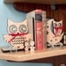 Children's Wood Bookends: Squirrel Acorn Owl Fox Bunny Bird Hedgehog Raccoon Snail, Mix / Match (2)
