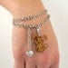 Bunny Charm Wrap Bracelet: Bamboo Rhodium Cable Link Charm Bracelet