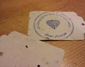set of 10 gift tags made from wildflower seeded plantable paper - plant them and a garden grows