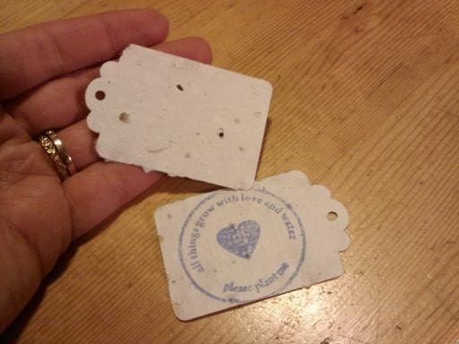 set of 10 wildflower seeded paper escort place favor wish tags ecofriendly wedding
