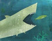 Uh Oh Shark Print