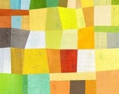 Sunny Block Abstract Print 12" x 16"