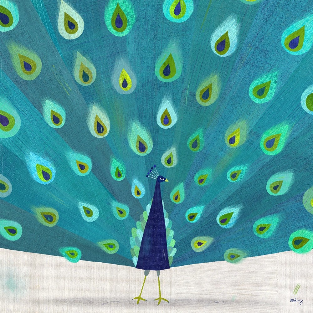 Patterned Peacock Print