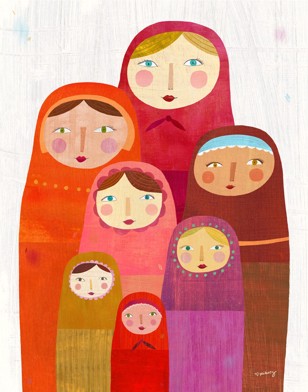 Matryoshka Dolls 11"x14" Print