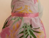 Hawaiian Floral Chiffon Dress. Perfect Item for your Cat, Dog or Ferret. All Items Are Custom Made For Your Pet.