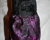 Gothic SPIDER WEB Halloween Black Velvet Harness Dress. Perfect Item for your Cat, Dog or Ferret. All Items Are Custom Made For Your Pet.