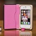SECONDS SALE - Little Black Book for iPhone 4/4S with Hidden Pocket, Pink interior