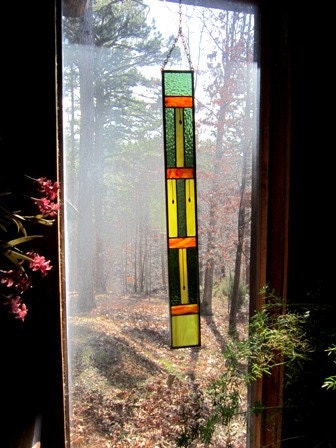 stained glass window panel suncatcher gift window treatment Hank Barnes stained glass