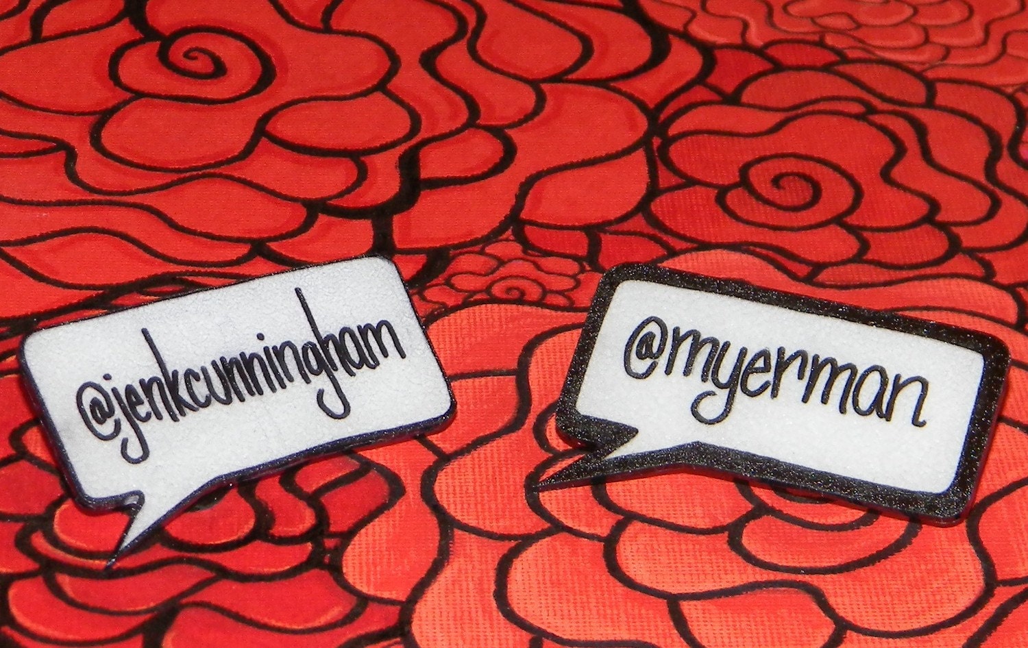 custom word bubble Twitter badge