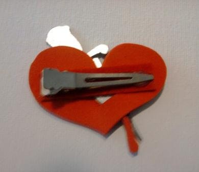 heart and dagger hair clip