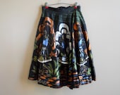 1950s / 50s Hand Painted Mexican Circle Skirt