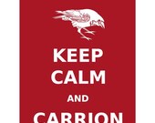 Keep Calm and Carrion Crow Print 8x10