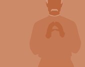 Firefly Shepherd Book 8x10 minimalist poster in orange