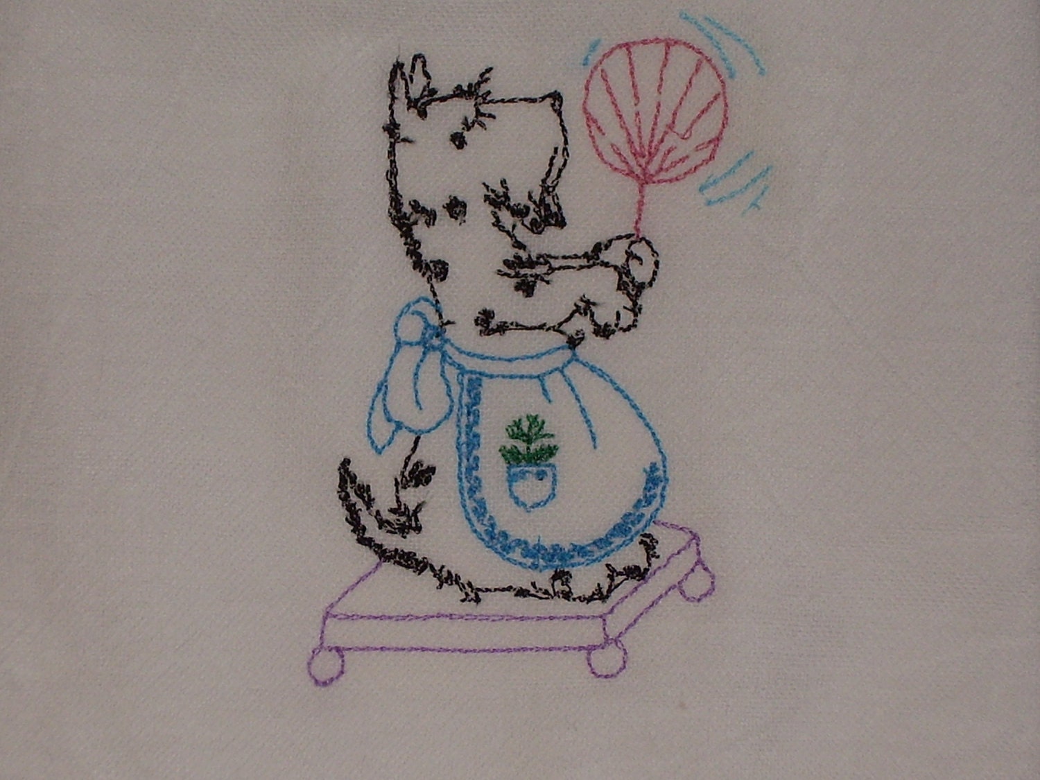 Cleaning Scottie Dogs Kitchen Tea Cup Towels