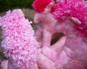 Stuffed Rocking Horse Toy Pink flower