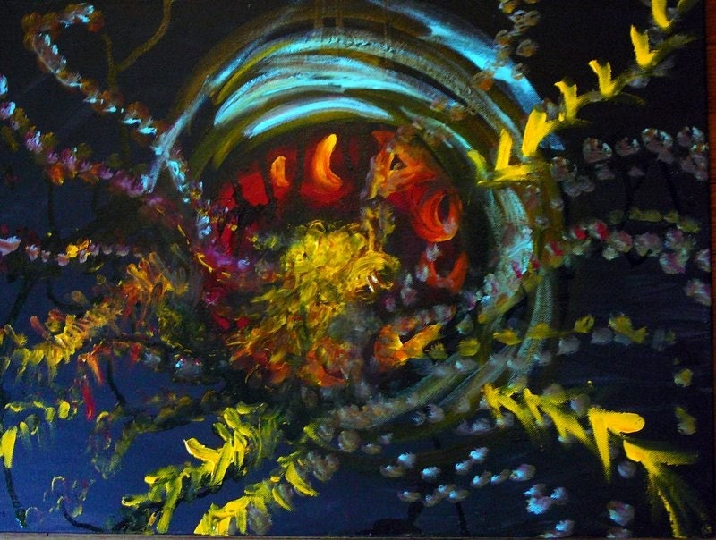 Original Abstract Creature Jellyfish Painting