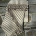 Woven Merino Blanket in White and Chocolate Brown Wool