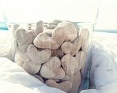 Unique Wedding Table decoration Terrarium - 15 heart rocks for a jar   A