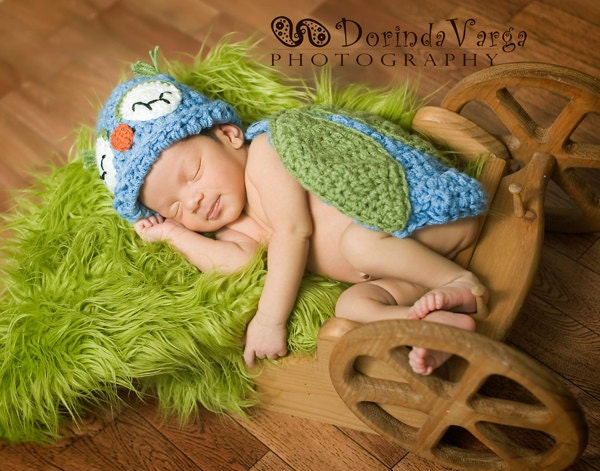 Instant Download Crochet Pattern - Owlette Owl - Cuddle Critter Cape Set - Newborn Photography Prop