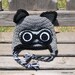 Raccoon earflap hat - infant, toddler, & kids