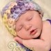 Instant Download Crochet Pattern - No 3 - Thick and Thin Baby Beanie or Pixie with optional chinstrap