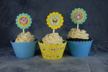 SpongeBob Cupcake toppers