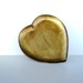 Valentine Heart Plate - Ceramic Heart Dish - Gold and Brown - Art Pottery Made in Italy