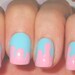 Nail Art Cotton Candy Sugar Bubblegum Drippy