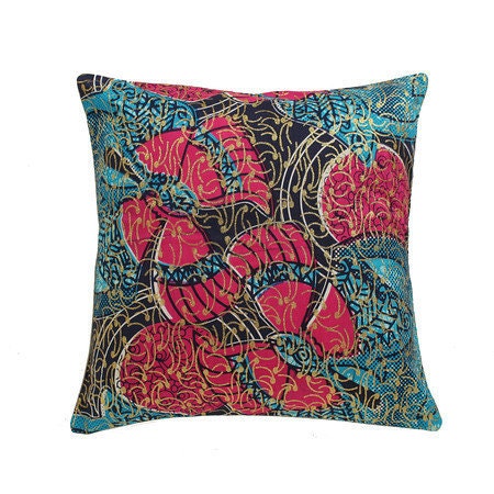 African Wax Print Pillow Cover (Millicent Natural)