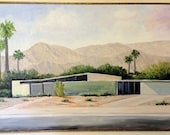 Palm Springs Mid-Century Home Series,  Oil Painting By Dean Nielson