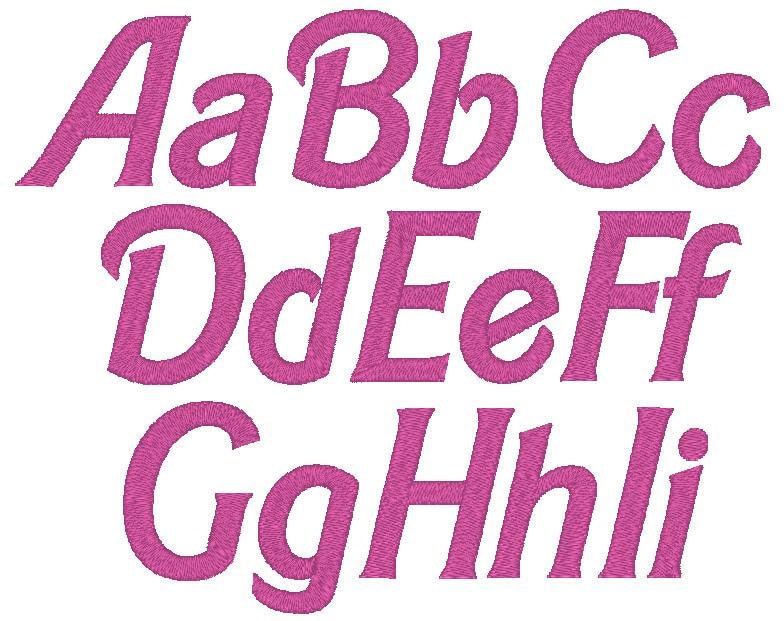 barbie font alphabet