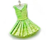 Spring Green Fashion Paper Dress Paper Art