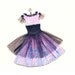 Victorian Paper Dress in Purple with Black Tulle Skirt and Velvet Corset