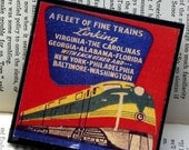 Coaster Set: Classic Railroad Train Travel Coasters Vintage Travel Tabletop Decor