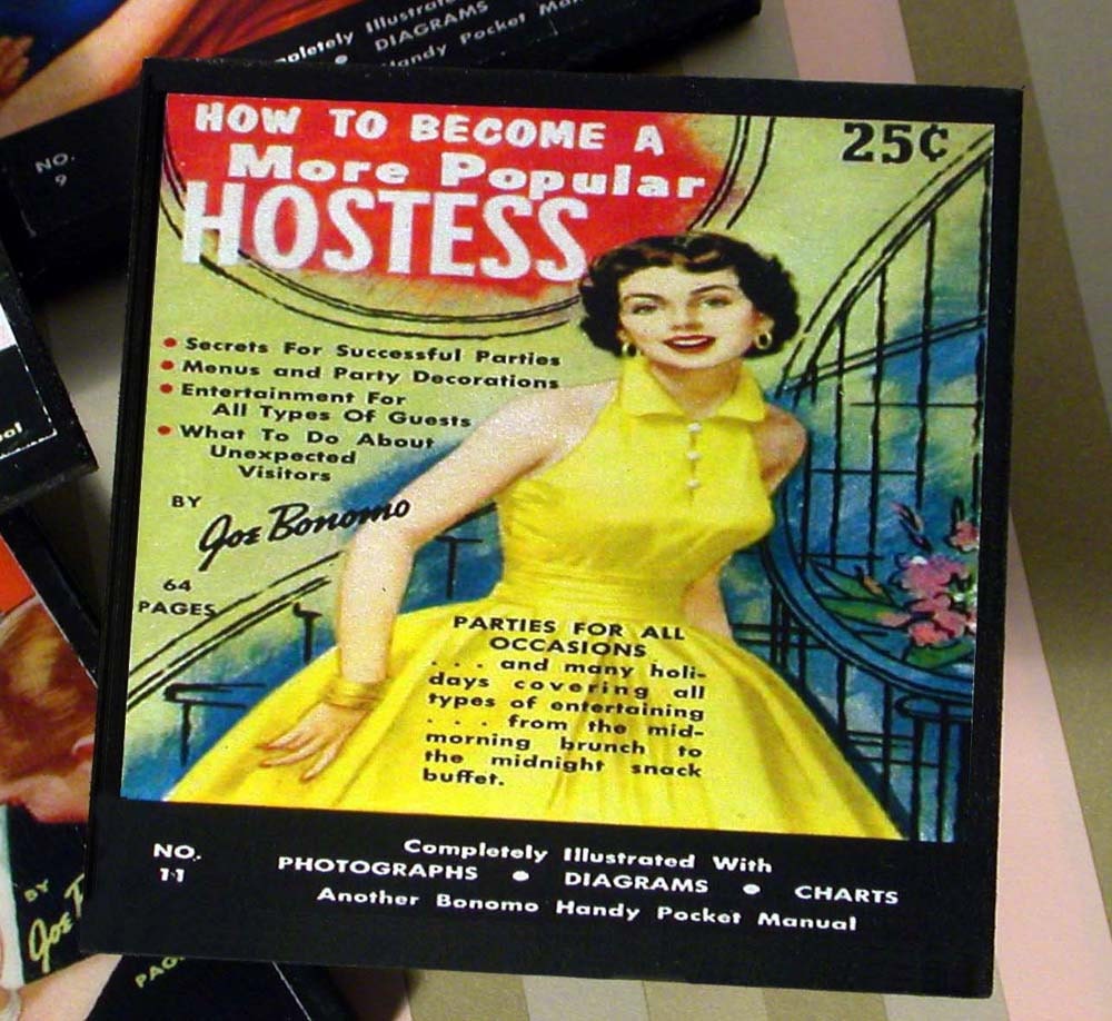 Retro Coasters 1950s Advice for Women Wood Coaster Set Hostess Gift Tabletop Entertaining