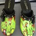 zombie feet hand painted leather shoes