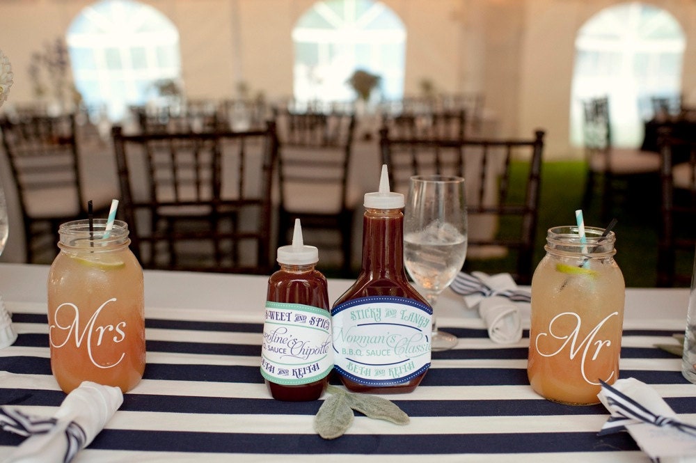Mr & Mrs Mason Jars- script