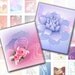 Flowers and swirls colorful digital collage sheet pedant size scrabble tile 0.75 x 0.83 inches(060) Buy 3 - get 1 free