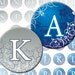 Romantic Alphabet Letters 2-in-1 digital collage sheet 1 inch circles Monogram (267) Buy 3 - get 1 bonus